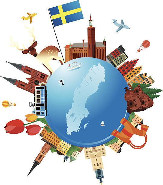 schweden - trelleborg stock-grafiken, -clipart, -cartoons und -symbole