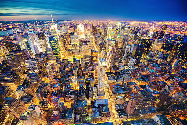 istock Midtown New York aerial view 168577152