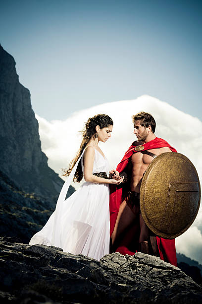 istock farewell between spartan queen and warrior 168577166