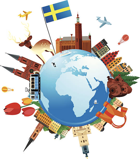 bildbanksillustrationer, clip art samt tecknat material och ikoner med sweden travel - sundsvall