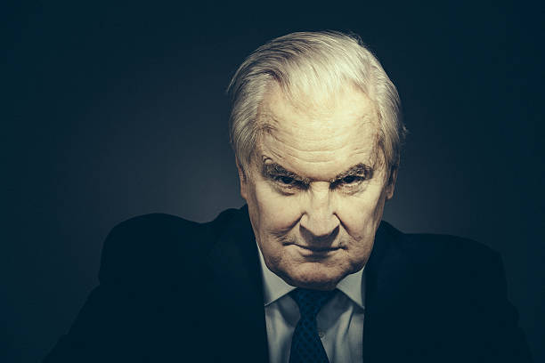 caucasian senior businessman - spooky portrait