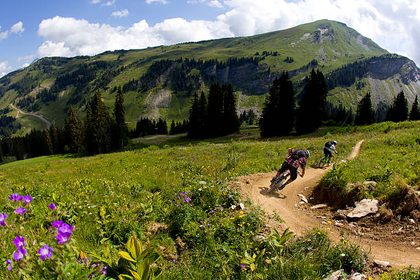 istock Downhill Mountain Biking in France 168580518