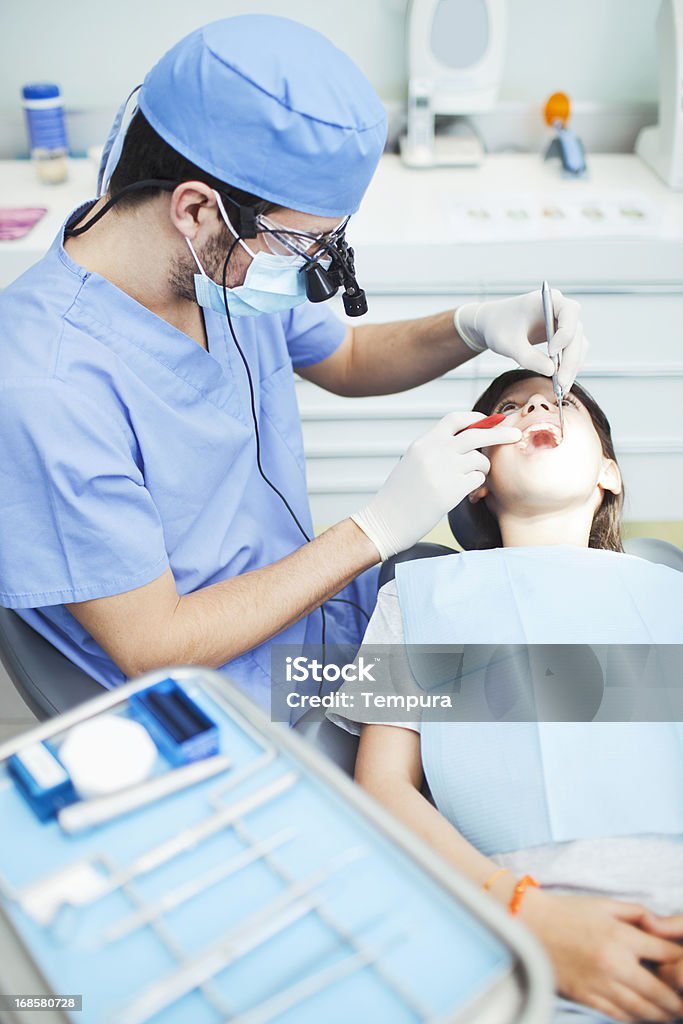 Dental heath assistant und Geduld. - Lizenzfrei 35-39 Jahre Stock-Foto