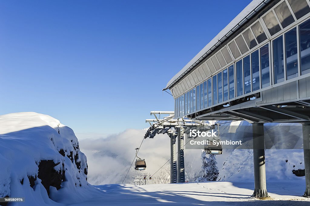 Alpine Mountain Cable Car - Lizenzfrei Alpen Stock-Foto