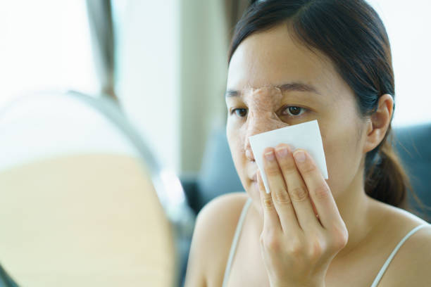 istock Woman face after nose plastic surgery. 1685810198