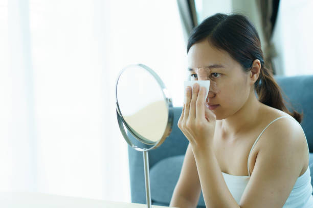 istock Woman face after nose plastic surgery. 1685810209