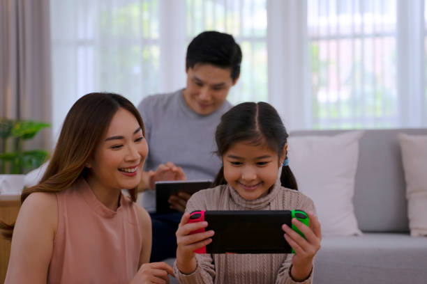 istock Couple with daughter make leisure activity together. 1685810232