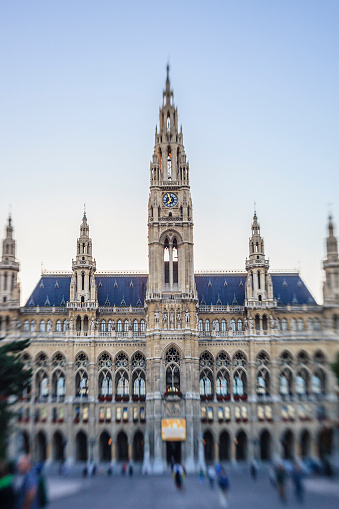 Paris, France - August 27 2022: Paris Tourism Office is in the north wing of the Hotel de Ville - City Hall located in famous le Marais district, Paris, France.