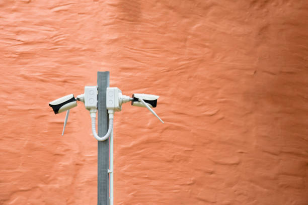 closed-circuit camera on the steel pole . camera  CCTV
