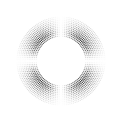 Halftone circle. Abstract circle shape for design.