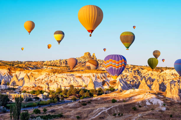 istock Hot air balloons over Cappadocia, Turkey 1685864365