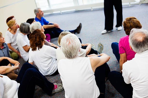 istock Seniors Watching Tai Chi Exercises 168586889
