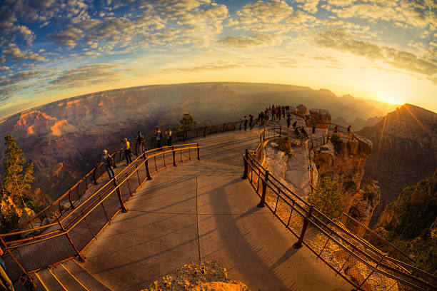 Grand Canyon at twilight stock photo