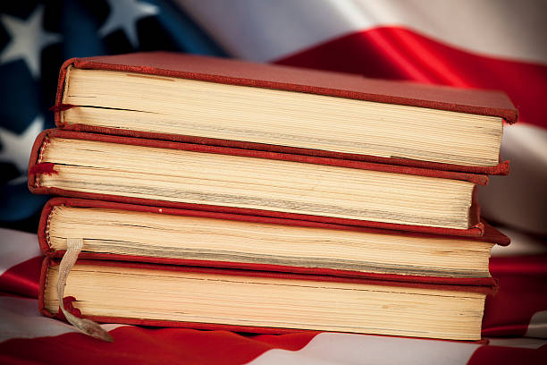 istock Books on American Flag 168588281