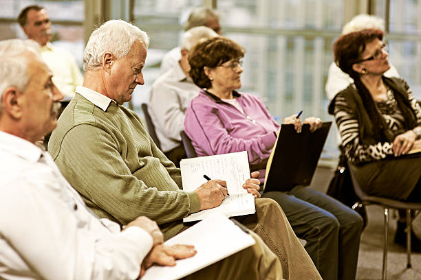 istock Seniors on the seminar 168588392