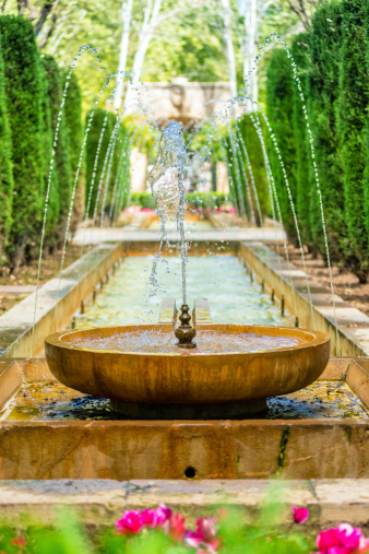 Fountain in the Park S´Hort del Rei in Palma de Mallorca