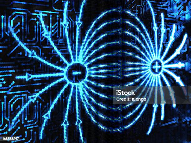 Pole Elektromagnetyczne - zdjęcia stockowe i więcej obrazów Abstrakcja - Abstrakcja, Pole magnetyczne, Anoda