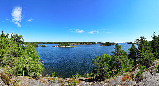 arquipélago de estocolmo - stockholm archipelago sweden stockholm island - fotografias e filmes do acervo