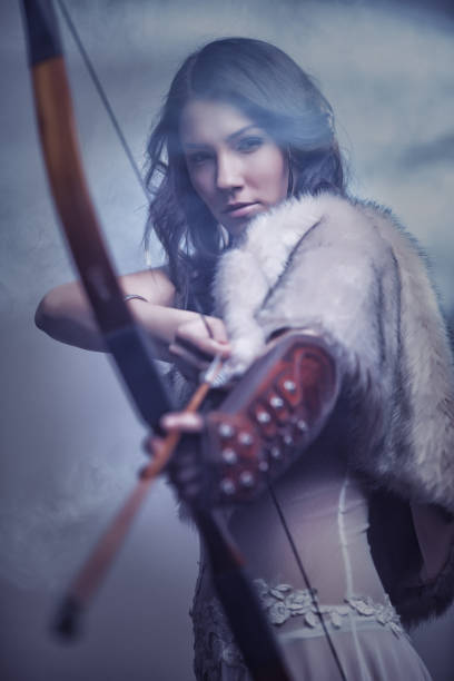 Mysterious Female Archer stock photo