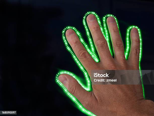 Foto de Biometria e mais fotos de stock de Biometria - Biometria, Marca da mão, Mão humana