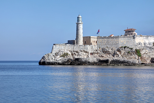 Morro Castle, built by the spaniards in 1589 to guard the entrance to Havana (Cuba) harbour.