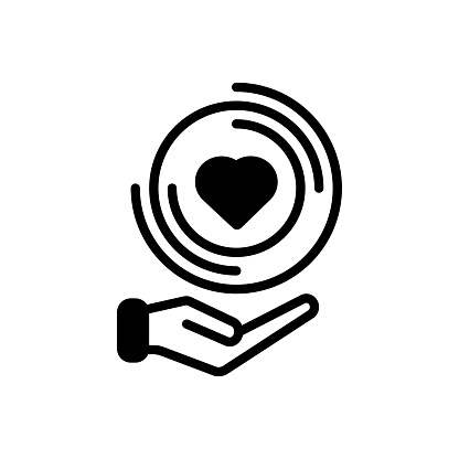 Icon for provide, contribute, heart, transfer, hand over, endow, bestow, confer, give, supply, endue