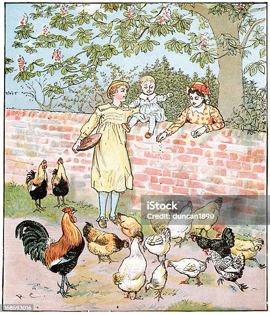 Die Farmers Jungen Stock Vektor Art und mehr Bilder von Huhn - Geflügel - Huhn - Geflügel, Kinderreim, Illustration