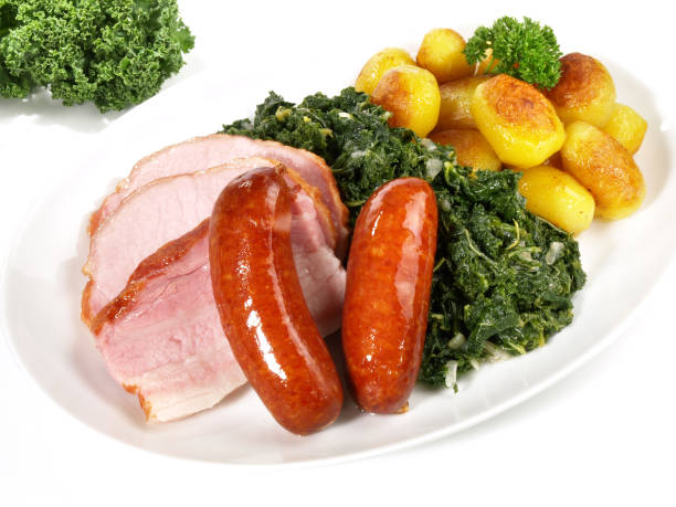 istock German Green Cabbage with Sausages and Meat - Isolated 1685957864