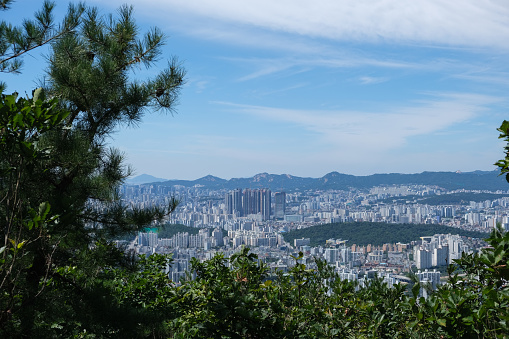 city view on the mauntain in Seoul