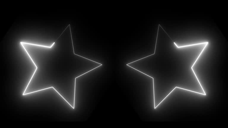 4K Video Star Neon Color Line