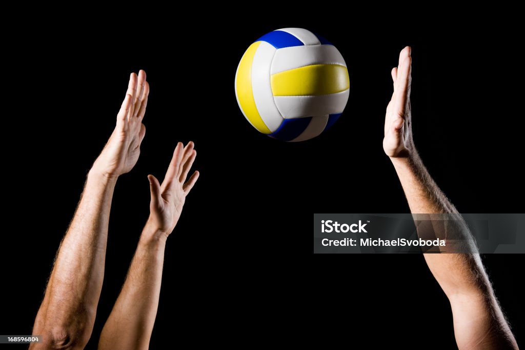 Cancha de voleibol - Foto de stock de Juego de vóleibol libre de derechos