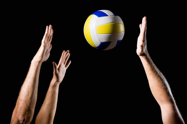 волейбол - volleyball volleying block human hand стоковые фото и изображения