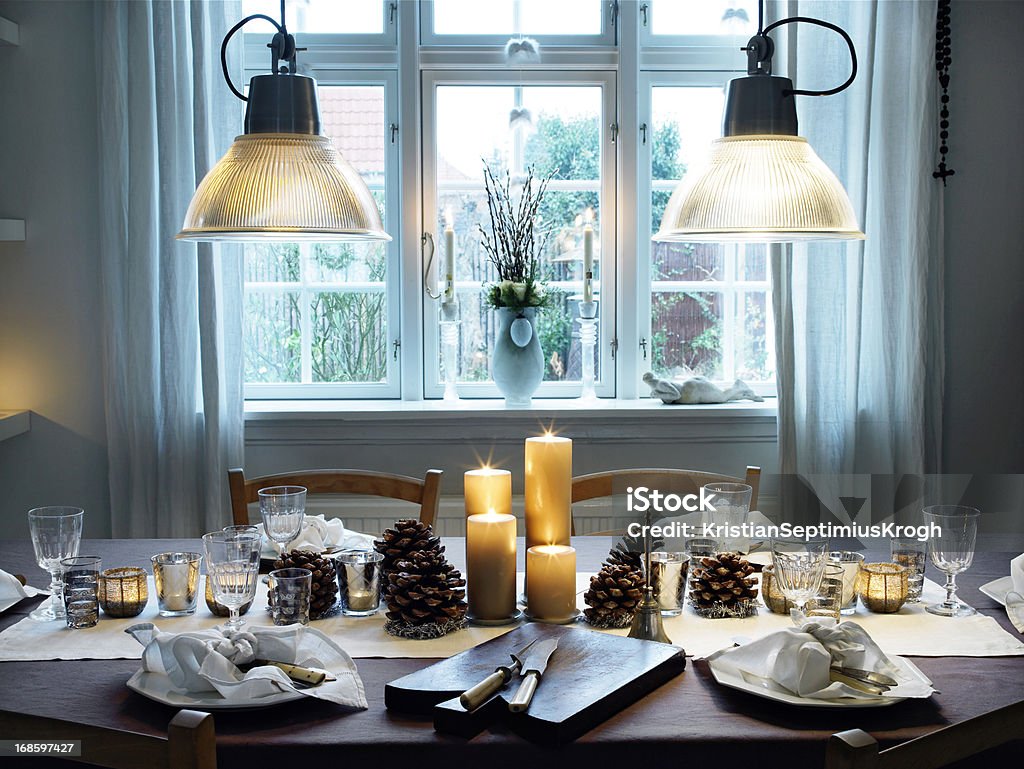 Abendessen Tisch - Lizenzfrei Weihnachten Stock-Foto
