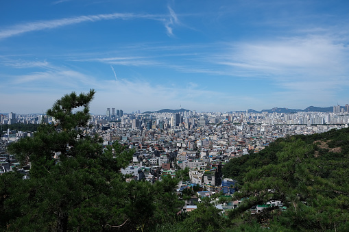city view on mountain in Seoul