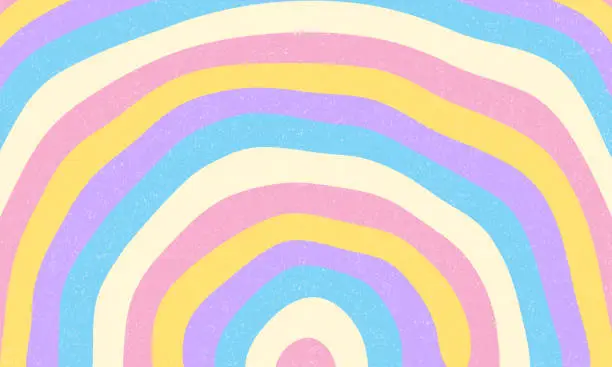 Vector illustration of Groovy pschydelic rainbow vector background