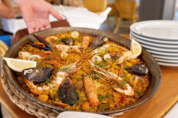 istock Seafood paella, close-up. 1686035234