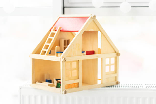 istock Beautiful wooden dollhouse 1686044697