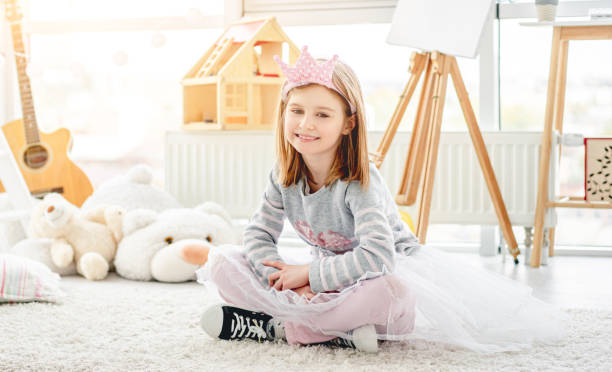 istock Cute princess in children's room 1686049837