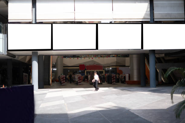 istock White and blank electronic advertising for ad space text fill in public space on the wall of mall clouded people easy to seeing in mall. 1686053379