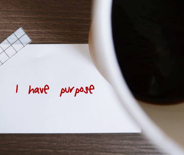 istock Note stick on coffee desk with affirmation message I HAVE PURPOSE, concept of phrases statements repeated to help challenge negative thoughts, encourage self worth and raise self esteem 1686089351