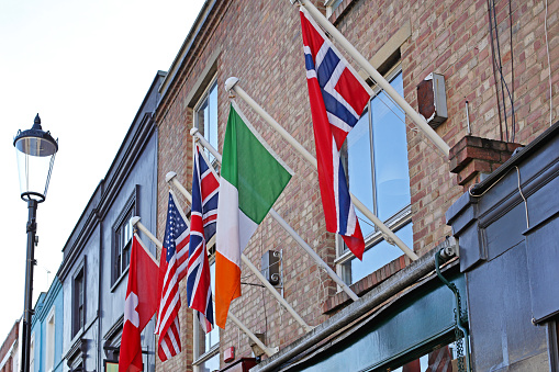 Flags on King's Road for the Queen's Platinum Jubilee