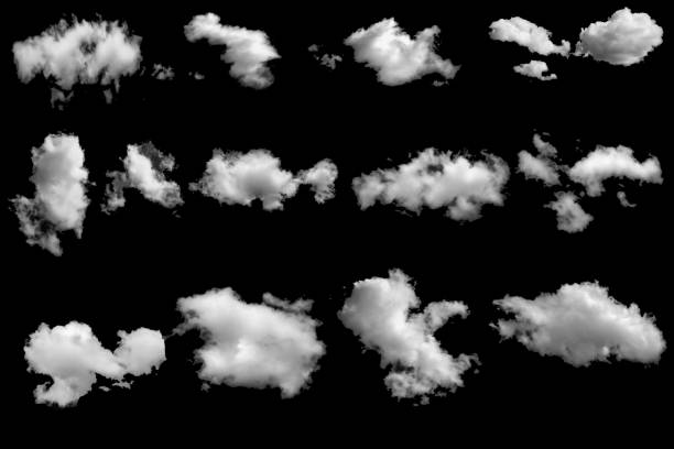 istock Set of clouds white background. 1686131895