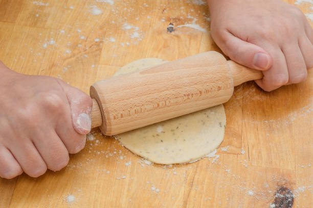 istock Dough rolled out on the pastry board 1686132447