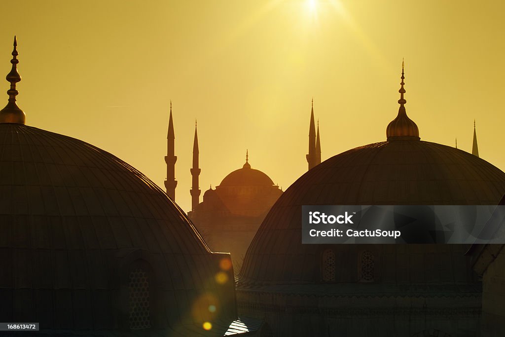 silhouette de la Mosquée bleue - Photo de Mosquée libre de droits