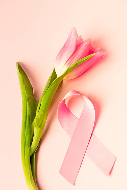 Cinta contra el cáncer de mama - foto de stock