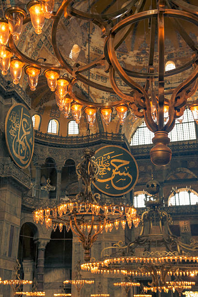 Hagia Sophia interior in Istanbul. High ISO image.