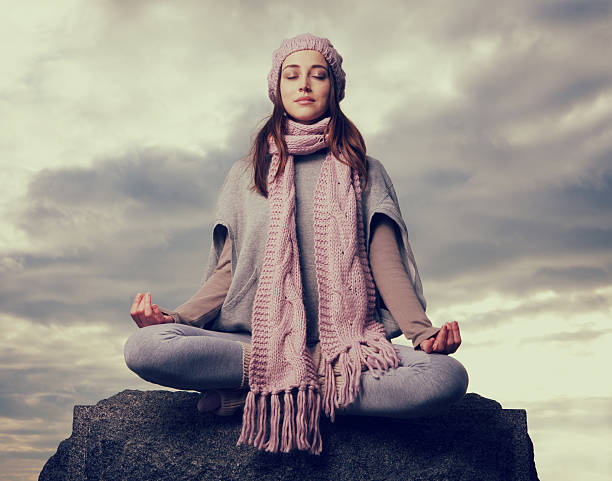 Meditation stock photo