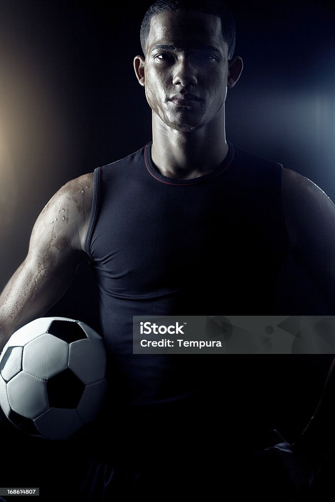 Joueur de football de portrait _Vertical - Photo de Football libre de droits