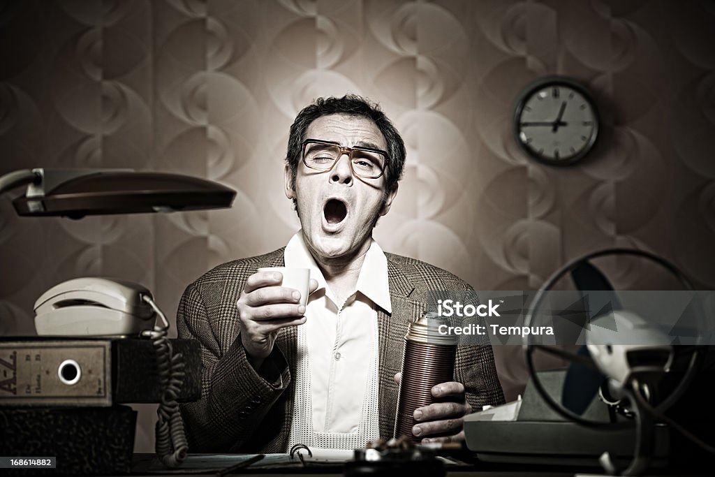 Ретро бизнесмен перерыв на кофе. - Стоковые фото 1970-1979 роялти-фри