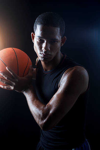 istock Streetball player's portrait _ vertical 168615049